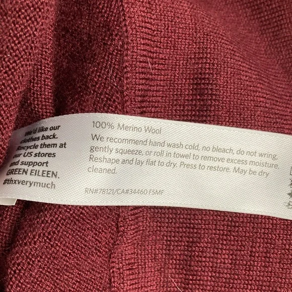 Eileen Fisher Large Passion Flower Merino Wool Dress Retail $278 - Picture 6 of 6